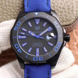 Tag Heuer Aquaracer Calibre 5 Automatic Titanium Black Dial Blue Nylon Strap Watch for Gents - WAY208B.FC6382 Authentic Buy Shop Now
