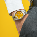 Citizen Tsuyosa Automatic Yellow Dial Silver Steel Strap Watch for Men - NJ0150-81Z Authentic Buy Shop Now