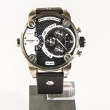 Diesel Little Daddy Black Dial Black Leather Strap Watch For Men - DZ7256 Authentic Buy Shop Now