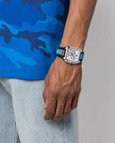 Versace Dominus Chronograph Silver Dial Black Rubber Strap Watch For Men - VE6H00123 Authentic Buy Shop Now