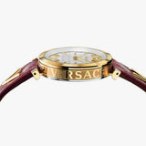 Versace V-Twist Silver Dial Red Leather Strap Watch for for Women - VELS00519 Authentic Buy Shop Now