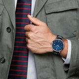 IWC Portofino '150 Years Edition' Automatic Blue Dial Black Leather Strap Watch for Men - IW356518 Authentic Buy Shop Now