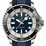 Breitling Superocean Automatic 44 Blue Dial Blue Rubber Strap Watch for Men - A17376211C1S1 Authentic Buy Shop Now