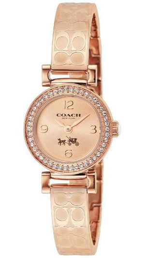 Coach Madison Crystals Rose Gold Dial Rose Gold Steel Strap Watch For Women - 14502203 Authentic Buy Shop Now