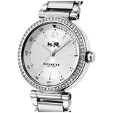 Coach Sports Crystals Silver Dial Silver Steel Strap Watch for Women - 14502194 Authentic Buy Shop Now
