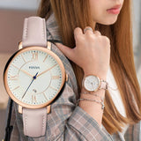 Fossil Jacqueline White Dial Pink Leather Strap Watch for Women - ES3988 Authentic Buy Shop Now
