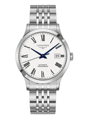 Longines Record Automatic Stainless Steel 40mm Watch for Men - L2.821.4.11.6 Authentic Buy Shop Now