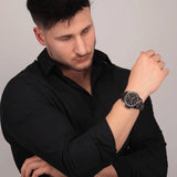 Maserati Successo Solar Black Dial Grey Steel Strap Watch For Men - R8873645001 Authentic Buy Shop Now