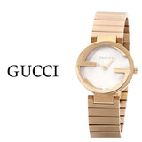 Gucci G Interlocking Mother of Pearl Dial Rose Gold Steel Strap Watch For Women - YA133515 Authentic Buy Shop Now