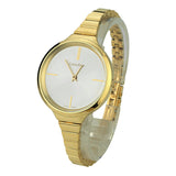 Calvin Klein Lively White Dial Gold Steel Strap Watch for Women - K4U23526 Authentic Buy Shop Now