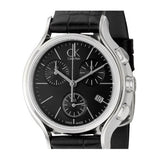 Calvin Klein Skirt Chronograph Black Dial Black Leather Strap Watch for Men - K2U291C1 Authentic Buy Shop Now
