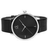 Calvin Klein Accent Black Dial Black Leather Strap Watch for Men - K2Y2X1CU Authentic Buy Shop Now