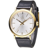 Calvin Klein Surround Silver Dial Black Leather Strap Watch for Men - K3W215C6 Authentic Buy Shop Now