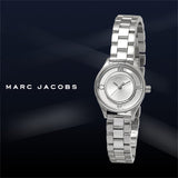 Marc Jacobs Tether Transparent Silver Dial Silver Steel Strap Watch for Women - MBM3416 Authentic Buy Shop Now