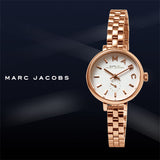 Marc Jacobs Sally White Dial Rose Gold Steel Strap Watch for Women - MBM8643 Authentic Buy Shop Now