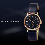 Marc Jacobs Baker Navy Blue Dial Blue Leather Strap Watch for Women - MBM1331 Authentic Buy Shop Now