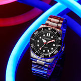 Citizen Mechanical Black Dial Silver Steel Strap Watch For Men - NJ0120-81E Authentic Buy Shop Now