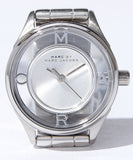 Marc Jacobs Tether Transparent Silver Dial Silver Steel Strap Watch for Women - MBM3416 Authentic Buy Shop Now