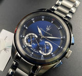 Maserati Traguardo Chronograph 45mm Blue Dial Stainless Steel Watch For Men - R8873612014 Authentic Buy Shop Now