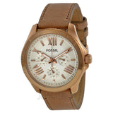 Fossil Cecile White Dial Beige Leather Strap Watch for Women - AM4532 Authentic Buy Shop Now