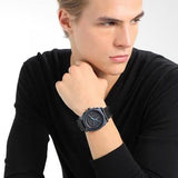 Fossil Machine Chronograph Black Dial Black Leather Strap Watch for Men - FS5361 Authentic Buy Shop Now