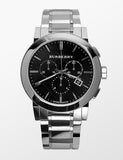 Burberry The City Black Dial Silver Steel Strap Watch for Men - BU9351 Authentic Buy Shop Now
