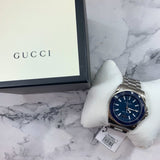 Gucci Dive Analog Blue Dial Silver Steel Strap Watch For Men - YA136203 Authentic Buy Shop Now