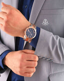 Fossil Grant Chronograph Blue Dial Two Tone Steel Strap Watch for Men - FS5024 Authentic Buy Shop Now