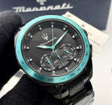Maserati Traguardo Aqua Edition Black Dial Black Steel Strap Watch For Men - R8873644002 Authentic Buy Shop Now