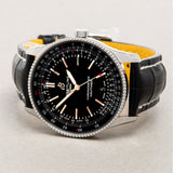 Breitling Automatic 41mm Black Dial Black Leather Strap Watch for Men - A17326241B1P1 Authentic Buy Shop Now