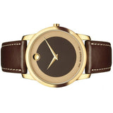 Movado Museum Classic Brown Dial Brown Leather Strap Watch For Men - 0606880 Authentic Buy Shop Now