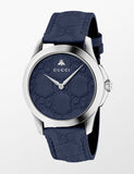 Gucci G Timeless Quartz Blue Dial Blue Leather Strap Watch For Men - YA1264032 Authentic Buy Shop Now