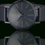 Calvin Klein Boost Black Dial Black Leather Strap Watch for Men - K7Y214CL Authentic Buy Shop Now