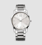 Calvin Klein City Silver Dial Silver Steel Strap Watch for Men - K2G21126 Authentic Buy Shop Now