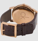 Calvin Klein City White Dial Brown Leather Strap Watch for Men - K2G21629 Authentic Buy Shop Now