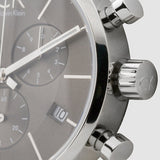 Calvin Klein City Chronograph Black Dial Black Leather Strap Watch for Men - K2G271C3 Authentic Buy Shop Now