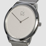 Calvin Klein Minimal White Dial Silver Mesh Bracelet Watch for Women - K3M2312Y Authentic Buy Shop Now