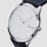 Calvin Klein Minimal Silver Dial Brown Leather Strap Watch for Men - K3M221G6 Authentic Buy Shop Now