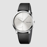 Calvin Klein Minimal Black Dial Black Leather Strap Watch for Men - K3M211C3 Authentic Buy Shop Now