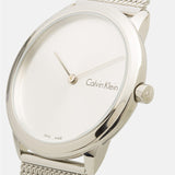 Calvin Klein Minimal SIlver Dial Silver Mesh Bracelet Watch for Women - K3M221Y6 Authentic Buy Shop Now