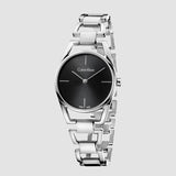 Calvin Klein Dainty Black Dial Silver Steel Strap Watch for Women - K7L23141 Authentic Buy Shop Now