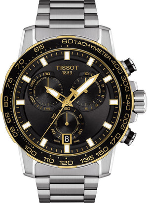 Tissot Supersport Chrono Black Dial Silver Steel Strap Watch For Men - T125.617.21.051.00 Authentic Buy Shop Now