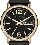 Marc Jacobs Fergus Black Dial Black Leather Strap Watch for Women - MBM8651 Authentic Buy Shop Now