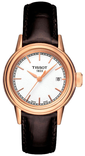 Tissot Carson Lady Steel Quartz Brown Leather Strap Watch For Women - T085.210.36.011.00 Authentic Buy Shop Now