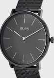 Hugo Boss Horizon Quartz Black Dial Black Mesh Bracelet Watch For Men - 1513542 Authentic Buy Shop Now