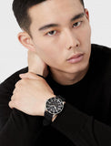 Emporio Armani Meccanico Automatic Black Dial Black Silicone Strap Watch For Men - AR60062 Authentic Buy Shop Now