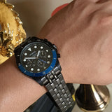 Fossil FB-01 Chronograph Black Dial Grey Steel Strap Watch for Men - FS5835 Authentic Buy Shop Now