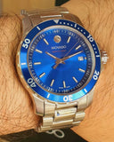 Movado Series 800 Blue Dial Silver Steel Strap Watch For Men - 2600137 Authentic Buy Shop Now