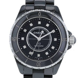 Chanel J12 Diamonds Black Dial Black Steel Strap Watch for Women - J12 H2569 Authentic Buy Shop Now