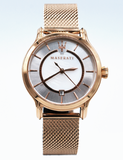 Maserati Epoca Mother of Pearl Dial Rose Gold Mesh Strap Watch For Women - R8853118506 Authentic Buy Shop Now
